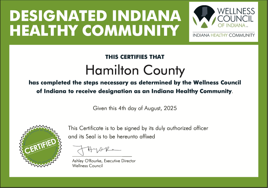 Indiana Healthy Community Certificate